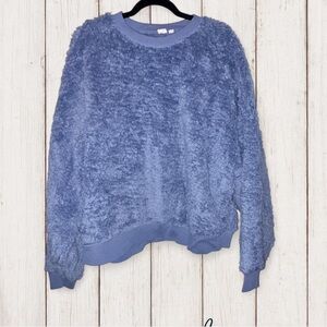 GAP Cozy Textured Blue Sweater